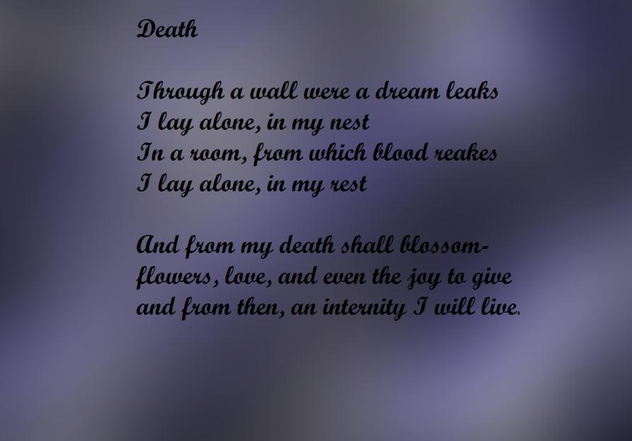 death poems for loved ones