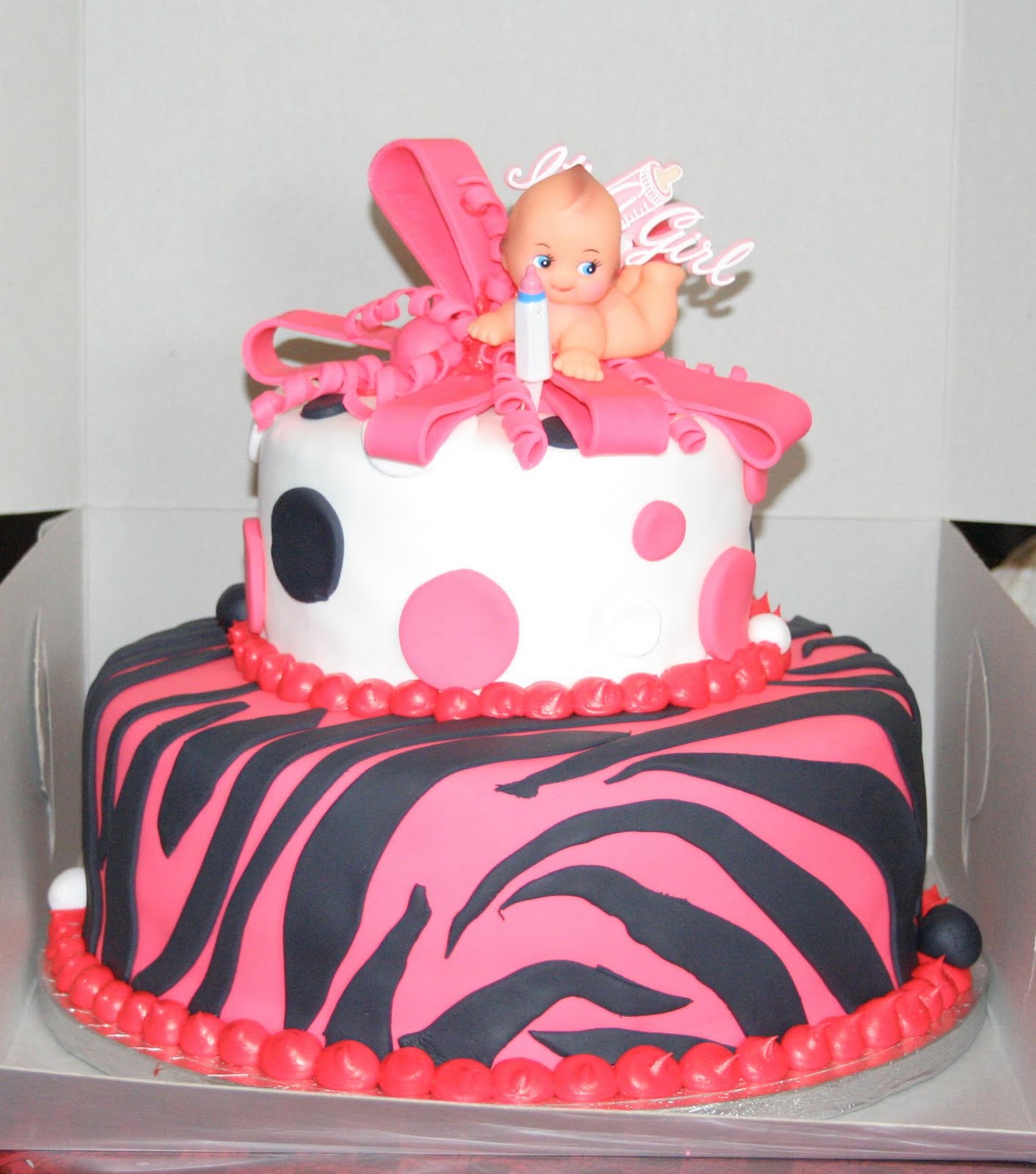 Baby Shower Cakes Pink Zebra