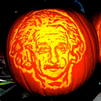Pumpkin Carving Albert Einstein