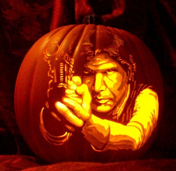 Pumpkin Carving Harrison Ford