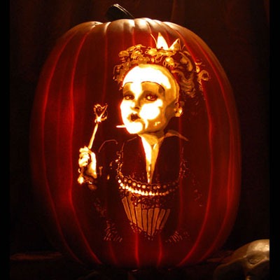 Pumpkin Carving Helena Bonham Carter