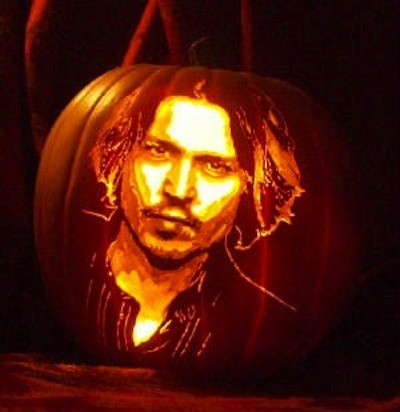 Pumpkin portraits Johnny Depp