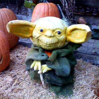 Pumpkin Carving Master Yoda