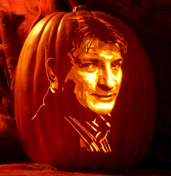 Pumpkin Carving Nathan Fillion