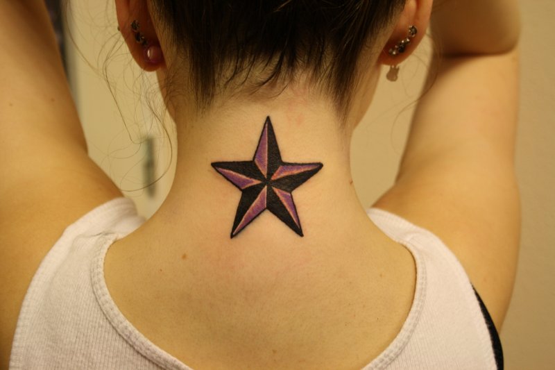 6. Star Tattoo Designs for Women's Back - wide 5
