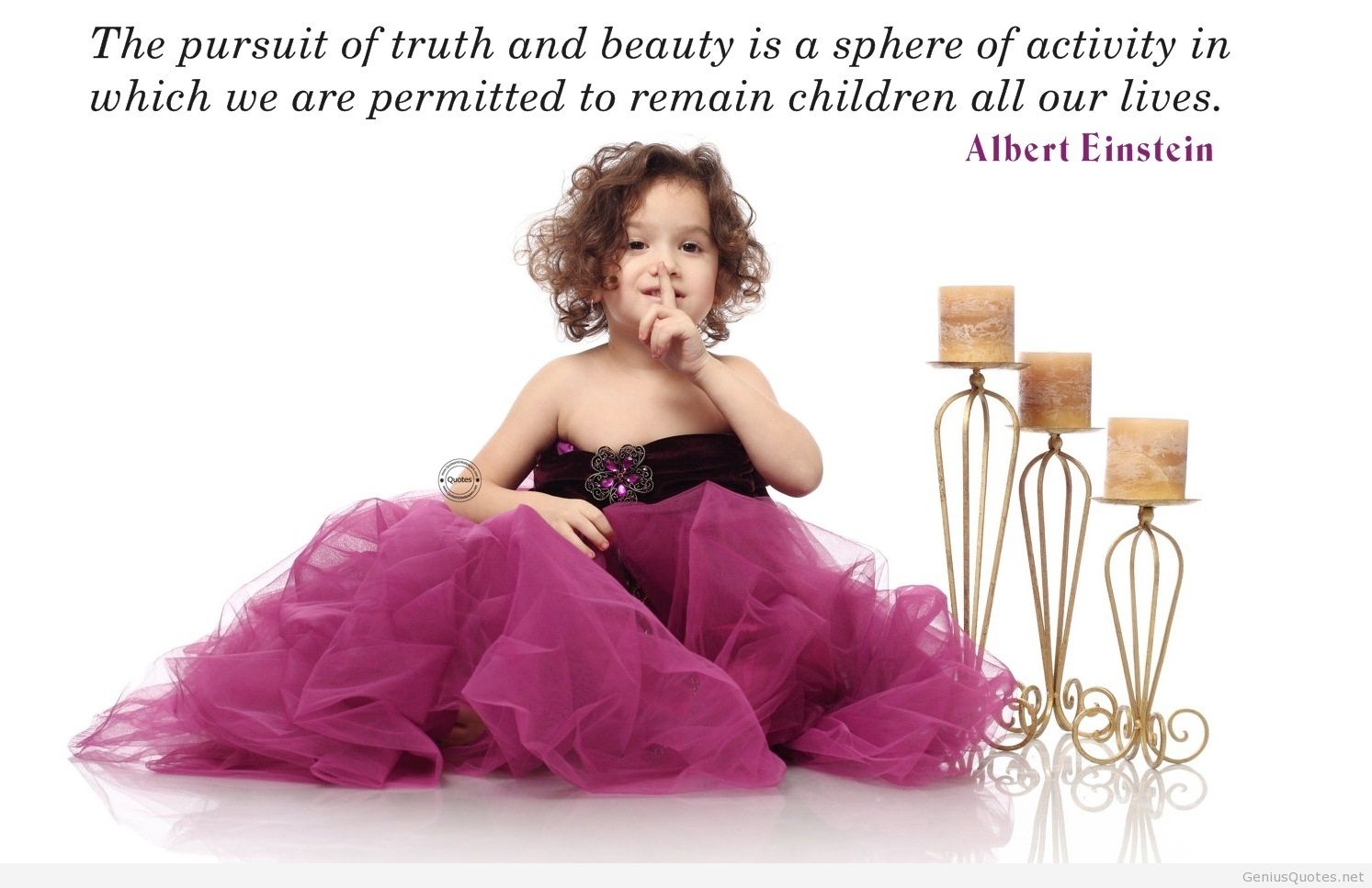 The pursuit of truth and beauty is a sphere of activity in which we are permitted to remain children all our lives. - Albert Einstein