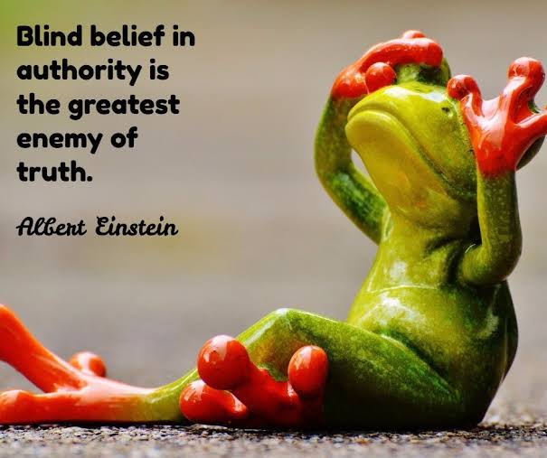 blind belief einstein quote