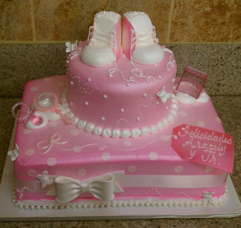 Pink Baby Shower Cake