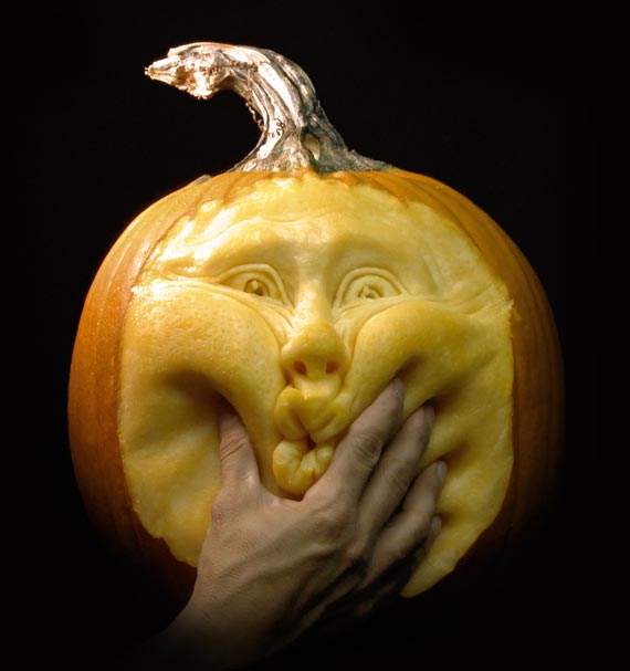 Squeezed Carved Pumpkin