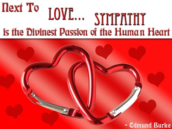 Next to Love, Sympathy is the Divinest passion of the Human Heart.