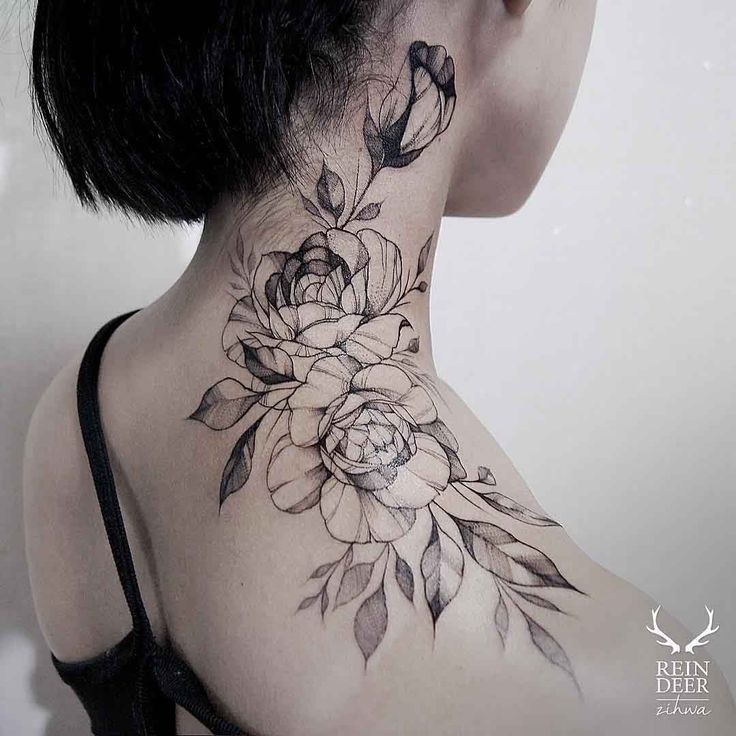 Fabulous Neck tattoos for girls