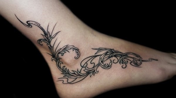 Ornament Foot Tattoo