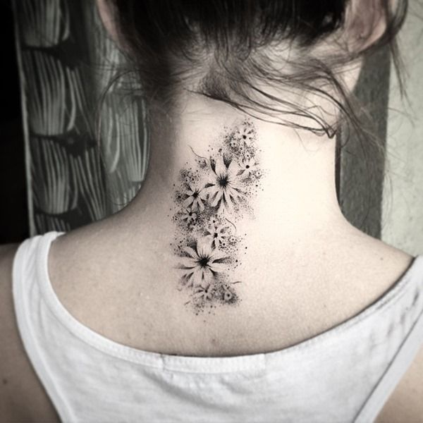 Lovely Neck tattoos for girls