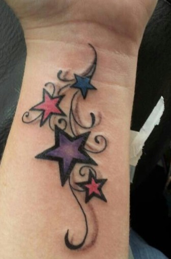 Stars wrist tattoo