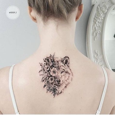 Wolf Neck tattoos for girls