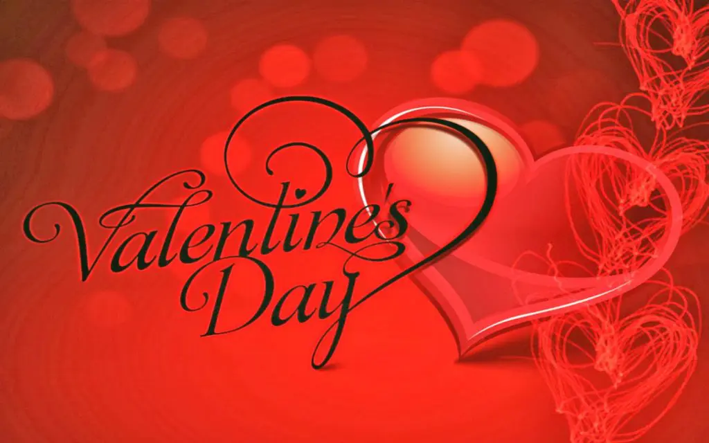 Happy Valentines Day red background