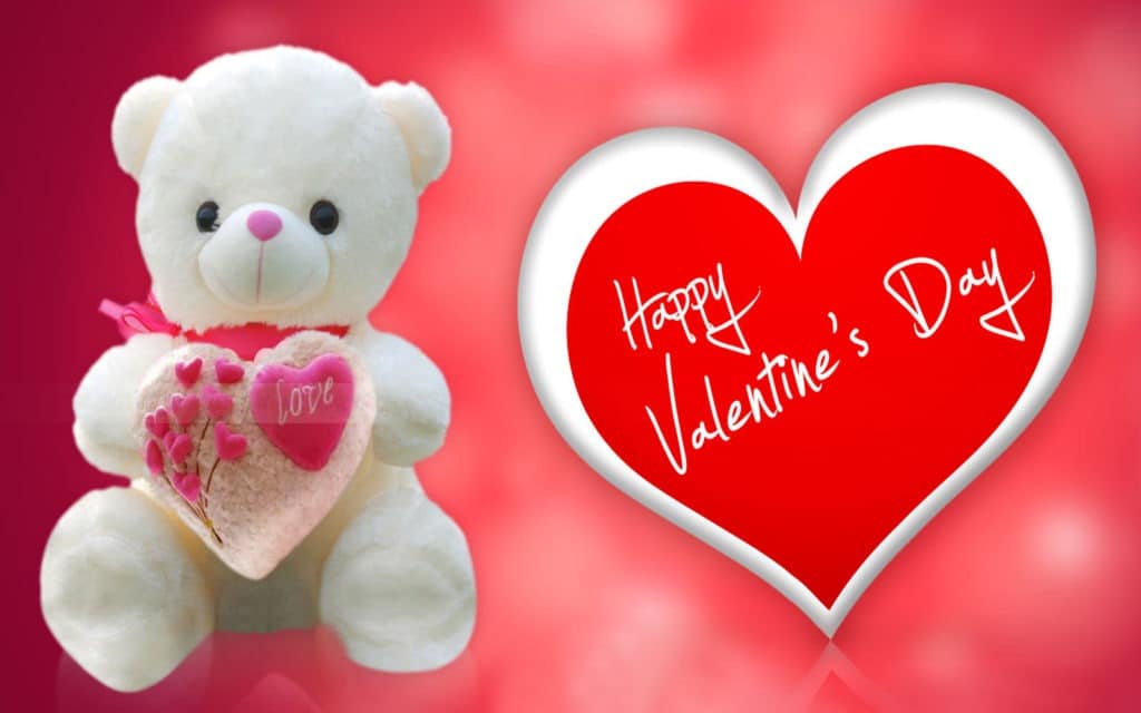 Happy Valentines Day wallpaper bear