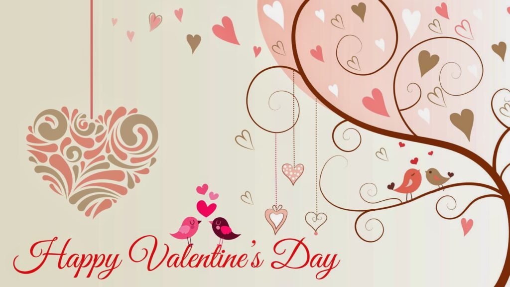 Happy Valentines Day wallpaper love birds