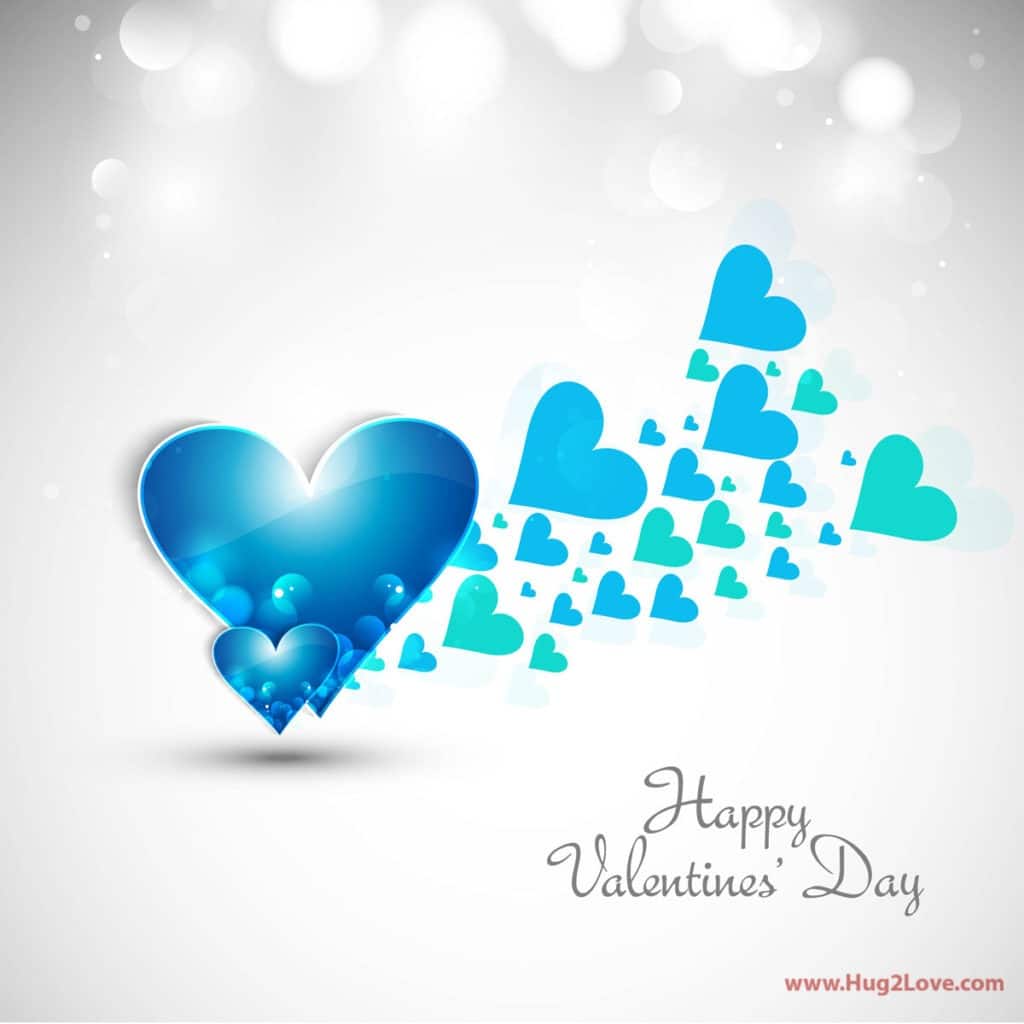 blue happy valentines day wallpaper