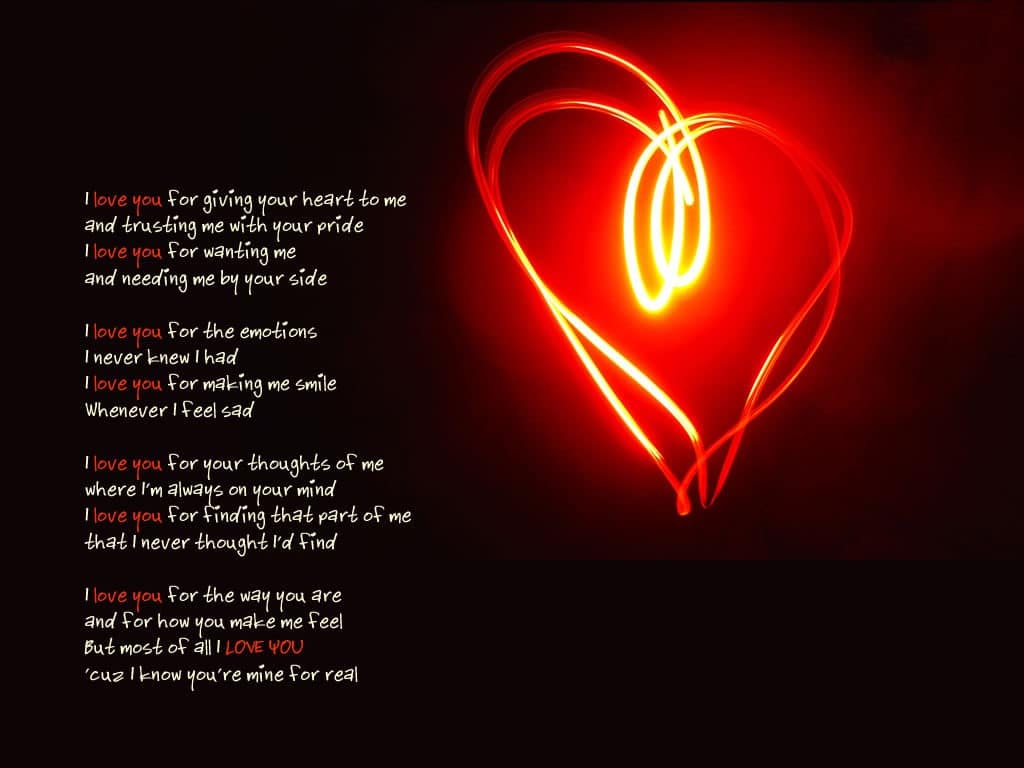 My love for you poems for boyfriend