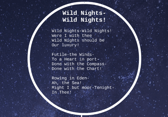 wild nights emily dickinson