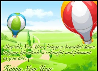 new year wishes card