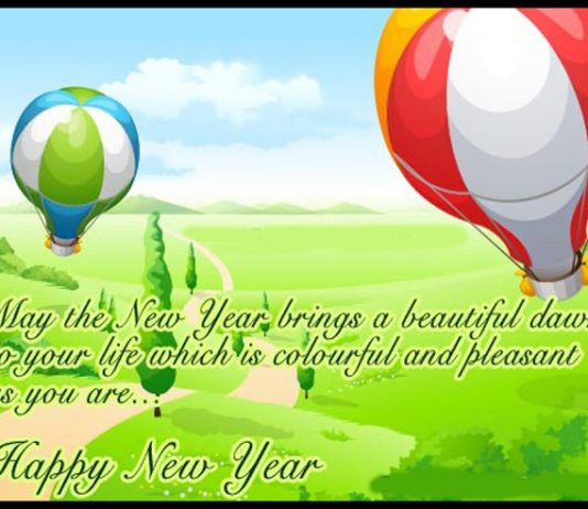 new year wishes card