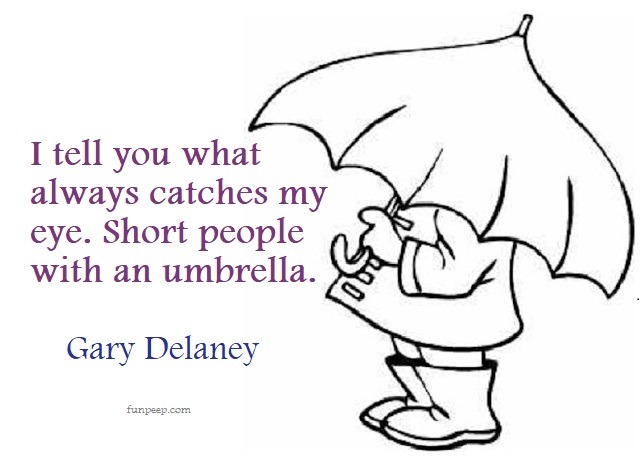 I tell you what always catches my eye. Short people with an umbrella. – Gary Delaney