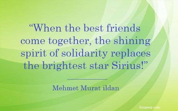 When the best friends come together, the shining spirit of solidarity replaces the brightest star Sirius