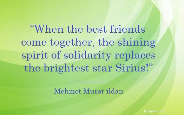 When the best friends come together, the shining spirit of solidarity replaces the brightest star Sirius
