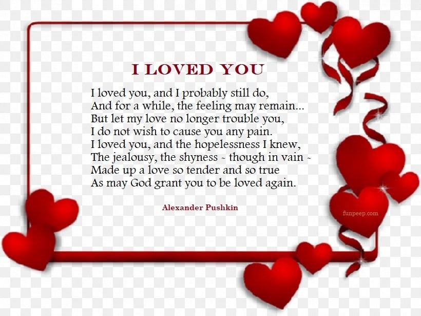 I Loved You - Alexander Pushkin love poems