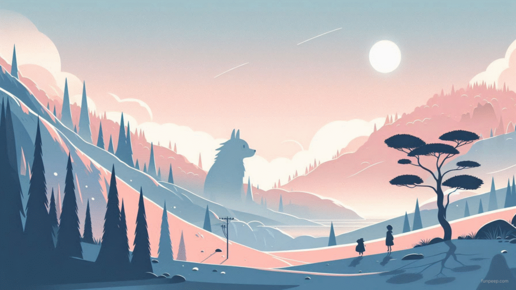 Ghibli minimalist wallpaper