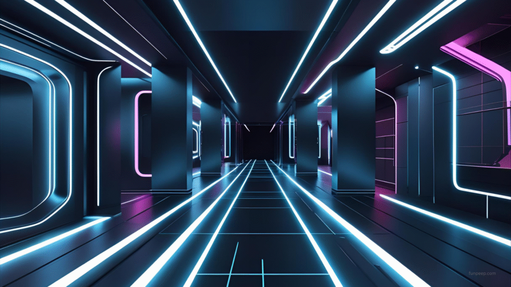 Tech-inspired glowing minimalist wallpaper