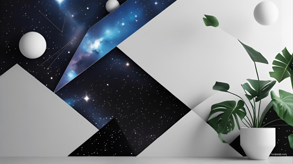 abstract space visuals minimalist wallpaper