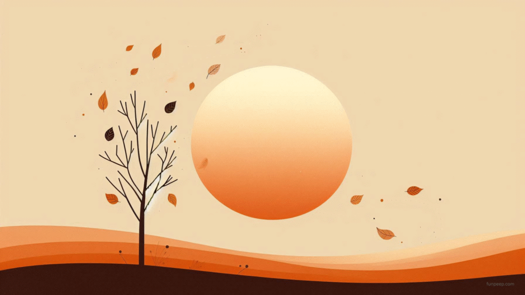 minimalist autumn-themed wallpaper
