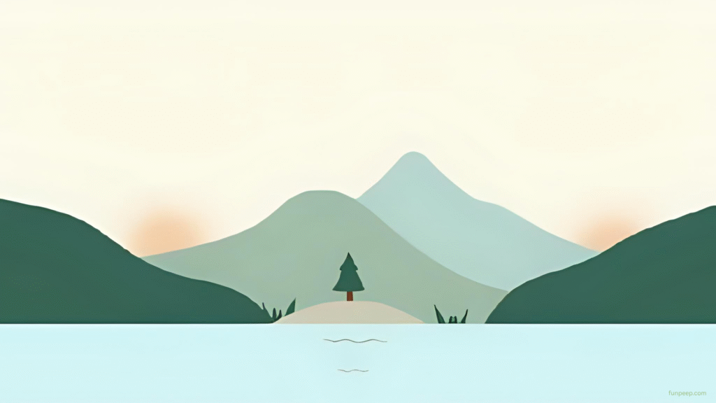 serene nature minimalist desktop wallpaper