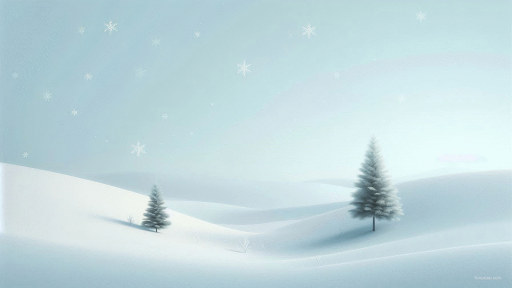 serene snowy landscape minimalist wallpaper