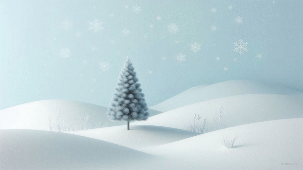 serene snowy landscape wallpaper