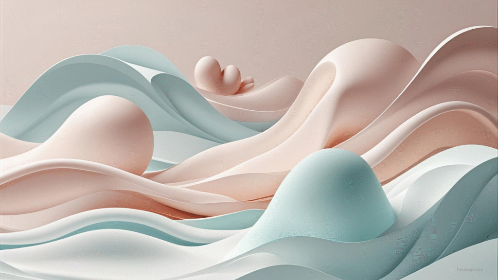 soft abstract blobs minimalist wallpaper