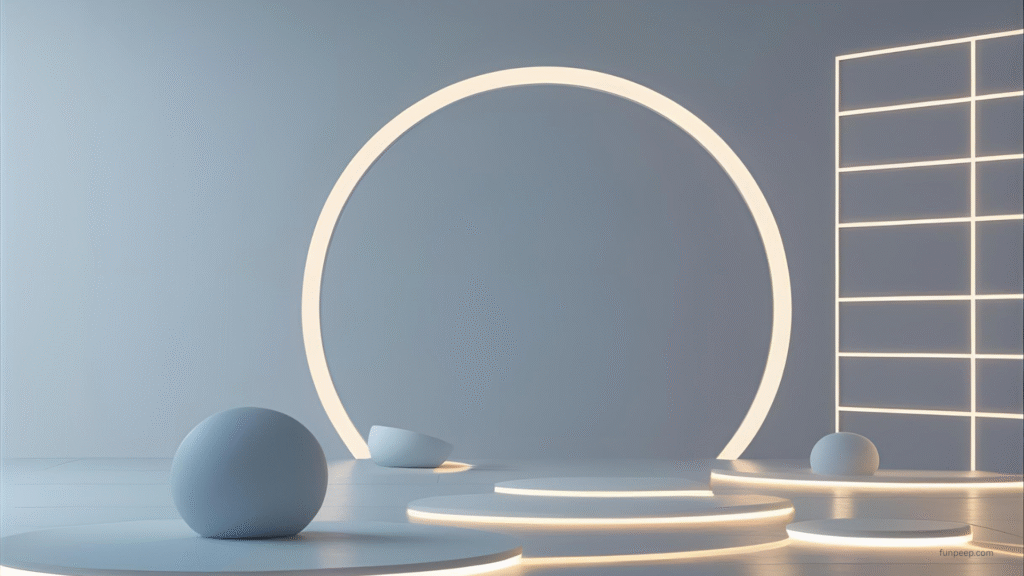 tech glowing ring minimalist wallpaper